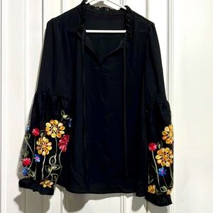 Formal black blouse size large